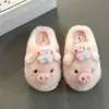 Diadema de Dibujos Animados de Cerdo Nube Suave Linda Pantuflas de Algodón para Mujer 2026 Otoño Invierno Calientes con Felpa Ropa de Casa Pantuflas Perezosas de Felpa