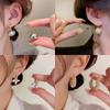 Pendientes geométricos con hebilla de oreja de estilo frío, sencillos, ligeros, de lujo, de gran sentido, para mujer, versátiles, venta al por mayor