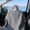 Camiseta de Manga Corta con Cuello Henley Estilo Francés para Hombre, Verano, Rayas Espiga, Cuello en V, Tejido Pesado Americano, Camiseta Base