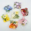 Kit de materiales para flores artificiales tipo J, kit de materiales para flores hechas a mano DIY, accesorios para cajas de flores, accesorio para el cabello, materiales auxiliares para hacer flores de horquilla, flores artificiales