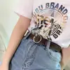 Cinturón de Mujer Negro Moda Cinturón Coreano de Mujer Sencillo Versátil Decorativo Estilo Coreano Estudiante Jeans con Chicas