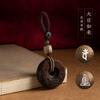 Llavero de agarwood de alta calidad con hebilla de seguridad para llaves de coche, cadena de alta gama, exquisito lanyard de regalo