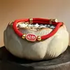 Collar para Perros y Gatos, Cascabel de Bloqueo de Longevidad, Adorno Silencioso de Año Nuevo Estilo Chino, Collar de Hilo Rojo Repelente de Insectos de Alcanfor