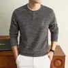 Moletom Masculino Estilo Old Money com Gola Dupla e Falsa Gola, Novidade Outono 2026, Gola Redonda Casual de Manga Longa para Homens