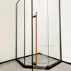 Tirador de Puerta de Vidrio para Baño Gris Acero Inoxidable 304 Manija de Puerta Corredera de Baño con Cabeza