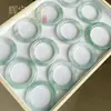 Pulsera de Jade Natural Tianshan de Xinjiang, Pulsera de Jade Hielo para Mujer, Jade de Nieve con Hilo de Oro, Pulsera de Círculo Regular, No Jadeíta, Adecuado para Regalos
