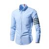 Nova camisa masculina de manga comprida slim fit para comércio exterior transfronteiriço, moda casual, camisa masculina de manga comprida para homens