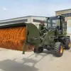 Barredora de Nieve con Cepillo Rodante Modificada de Montacargas Jutuo, Barredora de Nieve para Cargador Compacto, Equipo de Retiro de Nieve para Cargador