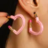 Pendientes de lápiz de aceite con forma de gota de color de contraste simple europeo y americano, pendientes femeninos creativos, frescos y divertidos, nuevos pendientes al por mayor