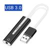 Placa de som para computador USB 3.1, fone de ouvido 2 em 1, 7.1 canais, placa de som para transmissão ao vivo de celular, placa de som ajustável