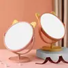 Espelho de Maquiagem de Mesa para Mulheres Espelho de Maquiagem de Alta Definição para Mesa Espelho Pequeno Portátil Quarto de Estudante Dobrável Espelho Redondo Fofo