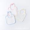Toalha de saliva para pintura infantil branca algodão puro babador de bebê impermeável com bolso de amarrar babador criativo pintado DIY atacado