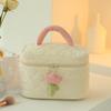 Bolsa de Cosméticos de Pana Gran Capacidad Bolsa de Almacenamiento de Cosméticos de Alto Valor Sentido de Alta Gama Linda Nicho Portátil Bolsa de Lavar