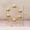 Adornos Decorativos para Soporte de Exhibición de Mesa de Postres Estilo Europeo Buffet Frío Hora del Té Montaje de Mesa Bandeja para Pastel y Pastelería Soporte para Pastelería de Té de la Tarde