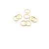 Anel denier em forma de ovo de aço inoxidável anel de conexão em ouro 18K titânio aço oval círculo lateral abertura acessórios diy