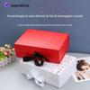 Personalizado Natal Flat Stand Caixa de Presente Acompanhando Caixa de Embalagem de Presente Caixa de Presente Caixa de Presente Bow Magnet Flip Caixa Dobrável