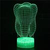 Luz Noturna 3D Transfronteiriça Acrílico Criativo Gestos do Corpo Humano Enfeites Luminária de Mesa Base Rachada Luz Noturna Colorida por Toque