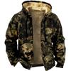Ropa de Algodón para Hombre de Invierno Europea y Americana, Bolsillos Cálidos con Forro Polar, Ropa de Algodón de Manga Larga, Impresión Digital 3D, Algodón de Calle de Moda