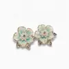 Brincos de Camélia Novos Cruzando a Europa Cobre Moda Doce Temperamento Design de Personalidade Luxo Leve Brincos Joias Femininas