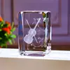 Cubos de Cristal Luminoso para Violino Transfronteiriços Enfeites de Luz Noturna Artesanato em Escultura Presentes de Feriado Atacado