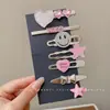 Serie de Zumos de Dopamina de Verano Pinzas para el Cabello Sin Costuras Pinzas Lindas para el Flequillo Lateral Pinzas para Maquillaje Flequillo de Bebé en la Frente Pinzas de Pato
