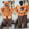 Pijama de Dibujos Animados de Una Pieza Nuevo para Niñas 2026, Cálido de Coral Fleece Engrosado con Capucha Ropa de Casa Infantil, Ropa de Abrigo Otoño/Invierno