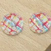 Botões Coloridos de Resina com Quatro Furos e Bordas Finas para Roupas Infantis Camisas, Botões Redondos Costurados à Mão com Bordas Finas, Botões Decorativos Infantis com Quatro Furos