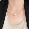 Especial San Valentín Seleccionado Rigurosamente Conjunto de Pulsera y Collar de Perlas de Plata Quebrada Francesa S925 Cadena para Mujer Caperucita Roja para Mujer Explosiones