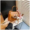 Bolso Kelly Transfronterizo con Patrón de Cocodrilo 2025 Lujo Ligero de Alta Gama Bolso de Mano de Moda Europea y Americana Versátil Bolso Cruzado para Mujer