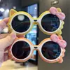 Gafas para Niñas, Gafas de Sol Polarizadas Color Caramelo de Princesa Gatito con Lazo, Gafas de Sol Lindas Nuevas, Silicona para Bebé