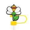 Decoración de tapa de pajita de fiesta creativa de abeja de dibujos animados accesorios diy tapón de polvo linda tapa de pajita de PVC 10 mm