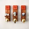 Imanes para Refrigerador en Forma de Campana, Imanes de Refrigerador del Zodiaco, Imanes de Madera Culturales y Creativos Atrae-Fortuna, Sellos de Viaje de Tendencia Nacional, Timbre de Puerta, Carrillón de Viento, Imanes para Refrigerador