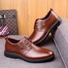 Temu Cross-Border Southeast Asia Sapatos Masculinos de Couro de Alta Qualidade, Sapatos Casuais Formais de Negócios em Couro, Cadarço, Fivela Decorativa, Estilo Britânico