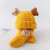 Gorro para Niños Estilo Coreano Niño y Niña Sombrero de Felpa Otoño e Invierno Caliente para Bebé Protección para los Oídos Gorro de Lana Tejido Lindo