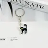 Llavero de Pegamento Suave de PVC Llavero de Gato Perro Llavero Lindo Regalo Llavero de Animal Artículo Pequeño para Regalar