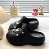 Zapatos de Madera DIY de Mariposa Perlada, Suaves y Dulces, Superventas de Verano, Cómodos para el Trayecto Diario, Uso al Aire Libre, Pantuflas Cerradas de EVA
