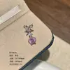 Pendientes de Acero de Titanio 316L, Modernos y Sencillos, Dulces y Frescos Tachuelas Lineales de Lazo, Pendientes Colgantes con Colgante Redondo de Zirconia para Mujer