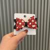 Estilo europeo y americano para niños Minnie puntos rojos lindo brillante lazo pasador para el pelo de bebé niños accesorios para el pelo pasador venta al por mayor
