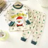 Conjunto de ropa interior para niños algodón puro otoño ropa interior térmica para bebé mallas largas ropa cálida para niños ropa infantil material de algodón puro
