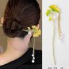 Lírio do vale franja strass rabo de peixe grampo de uma palavra bola redonda coque liga haste de cabelo novo estilo chinês garfo de cabelo feminino