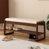 Banqueta para Cambiar Zapatos para Entrada de Casa, Gabinete para Zapatos Integrado y Banco Asiento, Banco Acolchado Suave para Recibidor, Zapatero con Asiento
