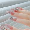 Estrella roja de internet mans aleación diamante cuadrado diamante de uñas joyería flash estéreo plata rosa cuatro mans estrella joyería de uñas al por mayor