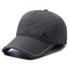 Visera de Gorra con Tira Reflectante Invierno para Hombre con Bordado Truss Cortavientos Protección para los Oídos Cálido Gorra de Béisbol Versátil Gorra con Visera para Personas de Mediana Edad y Mayores
