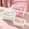 Caja Sanrio para Conservar Alimentos Sellada Plástico Grado Alimenticio Almacenamiento Refrigerador Fruta Bento Lonchera Calentamiento por Microondas