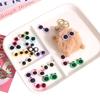 Lindos accesorios de gafas pequeñas de acrílico de dibujos animados, muñeco de peluche hecho a mano, material de decoración facial