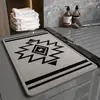 Alfombra de Piso de Lino de Color Sólido Cortable para Baño, Felpudo Absorbente de Agua y Antideslizante para Cocina, Alfombra de Piso Resistente a Manchas y al Desgaste