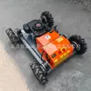 Cortador de grama ZY550 totalmente inteligente controlado remotamente, para remoção de ervas daninhas, corte de grama e capina agrícola e florestal, tipo pneu, cortador de grama doméstico
