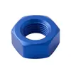 Tuerca hexagonal de aleación de aluminio 7075, DIN934, anodizada, azul real, tornillo de cabeza hexagonal exterior, m3, m4, m8, m10