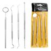 Fabricante aço inoxidável ferramenta odontológica conjunto de 6 peças removedor de tártaro dental espelho oral sonda cureta