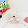 Bolso de Hombro Estilo Chanel para Niña Lindo Lazo Cadena de Moda Bolso de Mano para Bebé Nuevo Bolso Infantil de Perlas